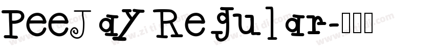 PeeJay Regular字体转换